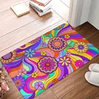 Groovy Psychedelic Flower мощный коврик, ковер, коврик, ковер из полиэстера, противоскользящий напольный декор для ванной, кухни, спальни 40*60