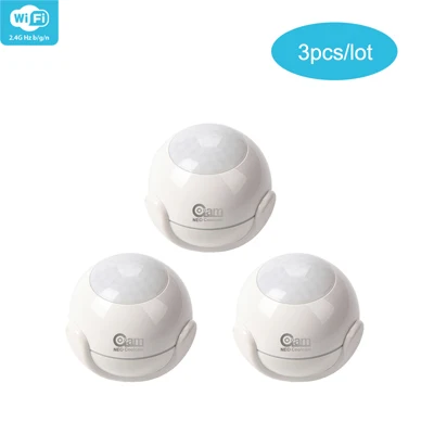 NEO COOLCAM WiFi PIR датчик движения беспроводной пассивный инфракрасный детектор охранная сигнализация датчик Tuya APP управление IFTTT - Цвет: WIFI PIR 3PCS