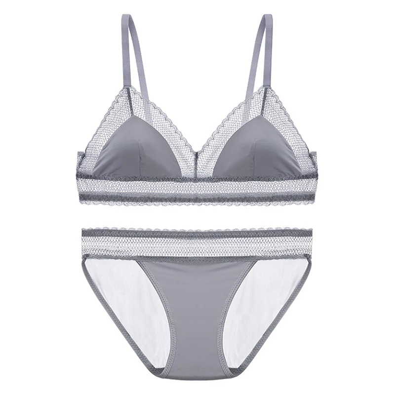 OLOMLB французский бюстгальтер без косточек сексуальный кружевной с треугольными