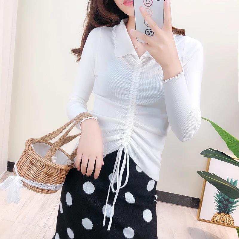 Женский свитер женские осенне-зимние топы одежда 2019 вязаный пуловер вязаная