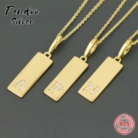 high quality s925 sterling silver original jewelryyellow silver alphabet a z necklace for women party jewelry gift ac5581oxya