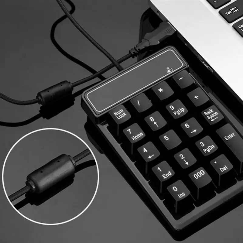 Мини USB Проводная цифровая клавиатура 19 клавиш цифровой Numpad для Windows XP/7/8 ноутбук