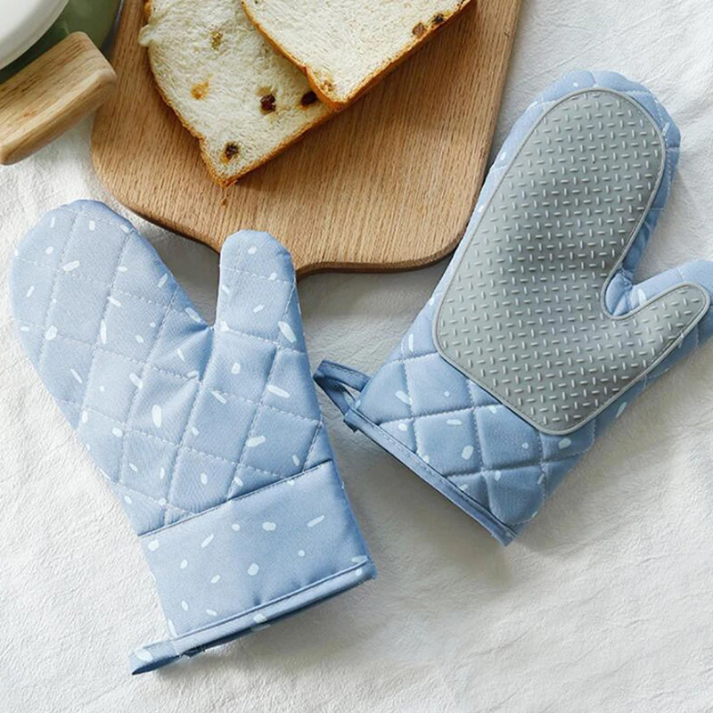 

New 1 Pair Microwave Glove BBQ Oven Baking Hot Pot Mitts Cooking Heat Resistant Kitchen Mittens