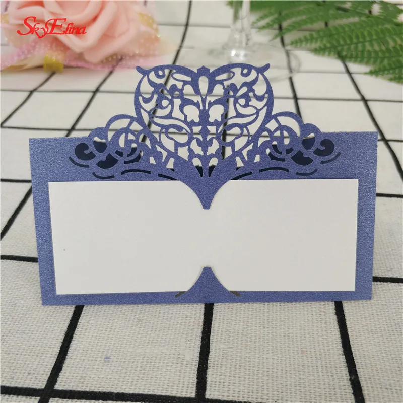 10/50/100 шт полые место сиденье автомобиля Бумага элегантные именная табличка Место