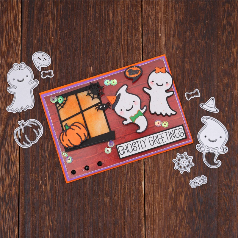 Eastshape Хэллоуин призрак тыква штампы металлические ремесла трафареты для сделай