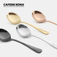 cafede kona cupping spoon stainless steel professional barista cupping tools coffee spoon 4 colors are available
