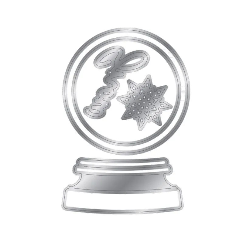 Рождественская круглая рамка праздничный шейкер металлические высечки для