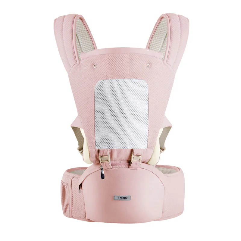 Pink AIEBAO дышащий эргономичный рюкзак кенгуру Портативный Младенческая детская переноска-Кенгуру Hipseat слинг кенгуру Обёрточная бумага - Цвет: Pink