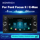 Беспроводная Автомагнитола Carplay Android, мультимедийная магнитола для Ford Mondeo S-max Focus C-MAX Galaxy Fiesta Transit Fusion Connect Kuga 4 Гб