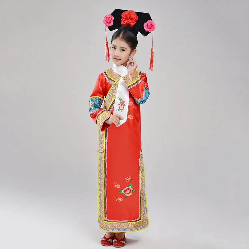 Маскарадные китайские наряды принцессы Manchu для девочек новогодние костюмы