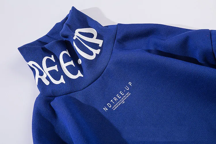 

Men&Women Clothing New High-neck Letter Printing Round Neck Plus Velvet Sweater Fashion Casual Wild Long-sleeved Streetwear