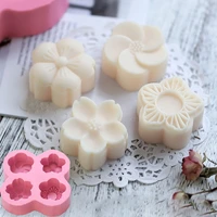 soap molds silicone 3d cherry blossom mold for making handmade cake chocolate biscuit pudding jelly ice cube tray