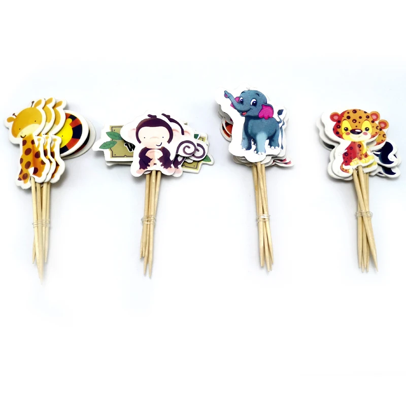 Вечерние игрушки для детей с изображением слона льва тигра кекса палочками