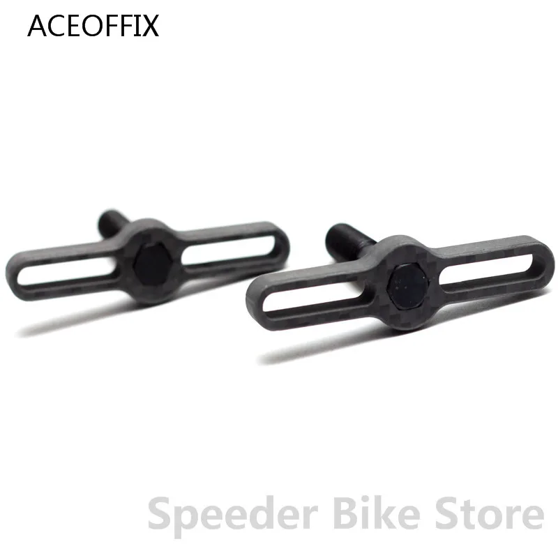 Aceoffix для Brompton складной велосипед уровень углерода ti сверхлегкие петлевые зажимы петля рычаги(Концевая гайка) Quick Release C Пряжка