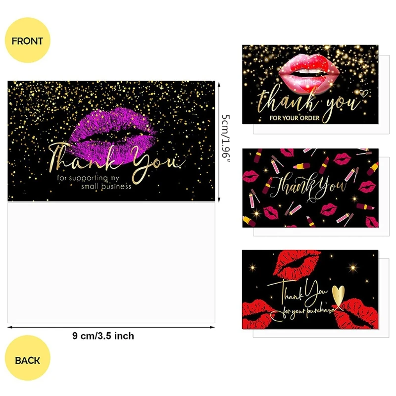 

1 Pack 1.96x3.5In Small Business Thanks Greeting Card Appreciation Cardstock K0AA