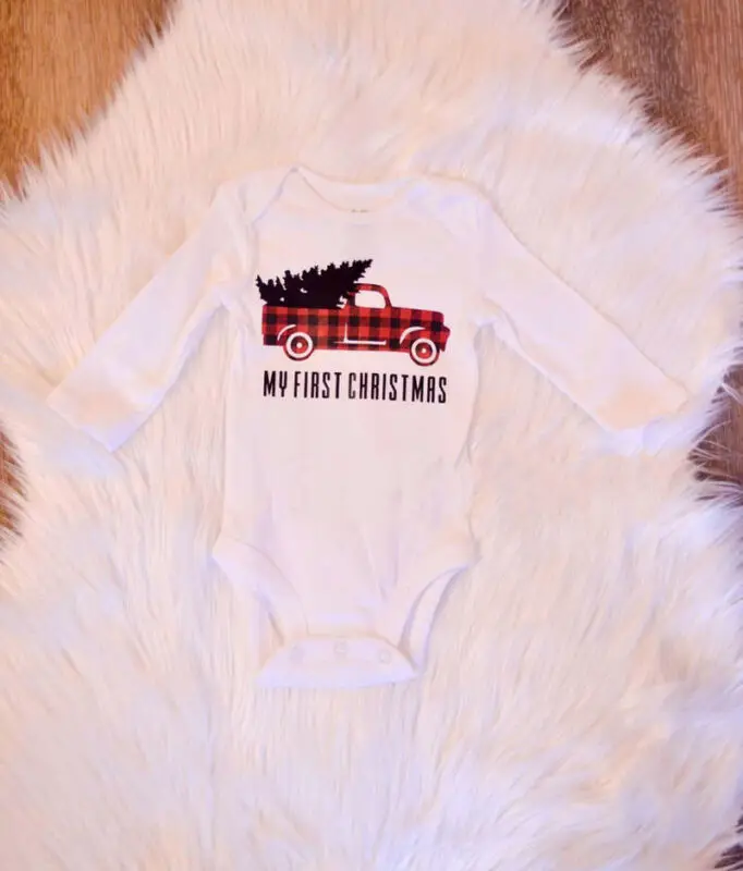 Newborn Baby Boys Girls Christmas Long Sleeve Bodysuit White Letters Print Tops Red Plaid Pants with Cap 3pcs Kids Clothes | Детская