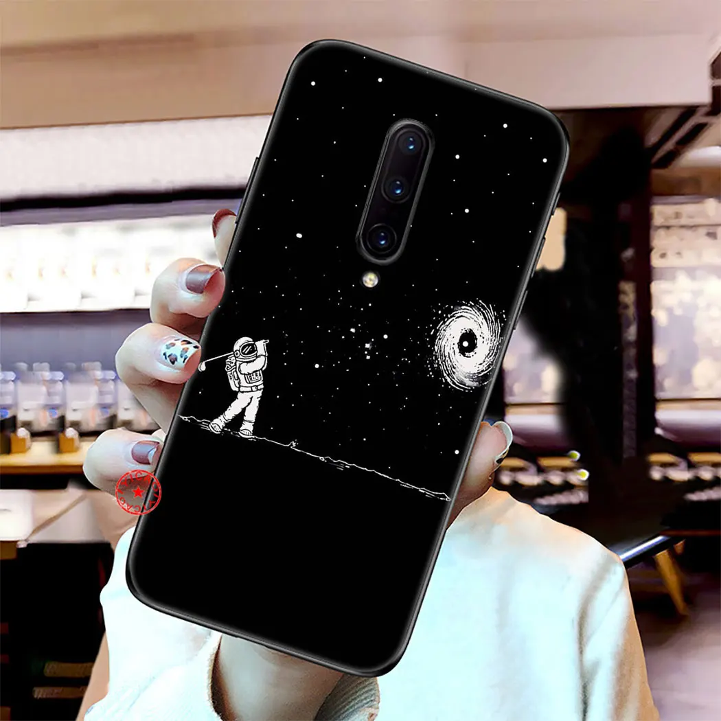 Black white cartoon pattern Soft Silicone Case for oneplus 5 5t 6 6t 7 Pro TPU Cover |