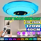 120 Вт современный RGB светодиодный потолочный светильник s home Light ing APP Bluetooth музыкальный светильник для спальни лампы умный потолочный светильник 170-260 в 40 см