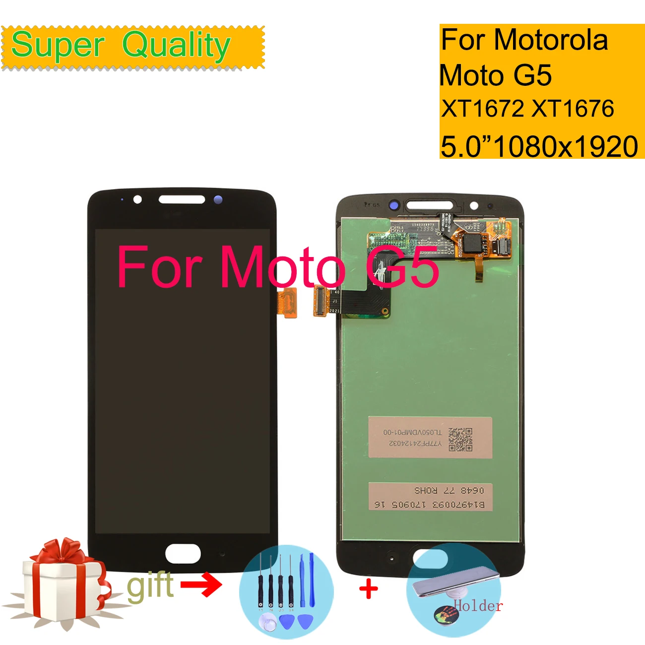 5," для Motorola Moto G5 lcd XT1670 XT1671 XT1672 сенсорный экран дигитайзер для Moto G5 монитор lcd сборка Полная замена