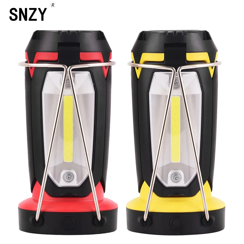 저렴한 SNZY-다기능 COB 작업등 LED 손전등, 충전식 캠핑 라이트, 6 모드, 변형 가능한 팬시 조명, USB 케이블 포함