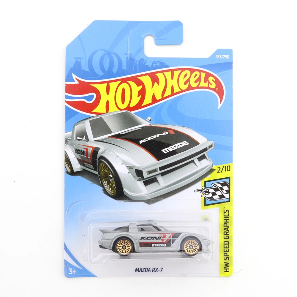 

2019-167 Hot Wheels MAZDA RX-7 Mini Alloy Coupe 1/64 Metal Diecast Model Car Kids Toys Gift