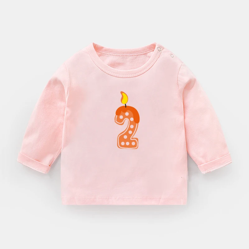 Футболка детская с длинным рукавом и принтом свечи |