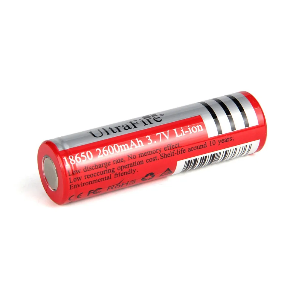 2 шт./лот светодиодный фонарь UltraFire Оригинальный 3 7 V 18650 2600mAh литий ионный