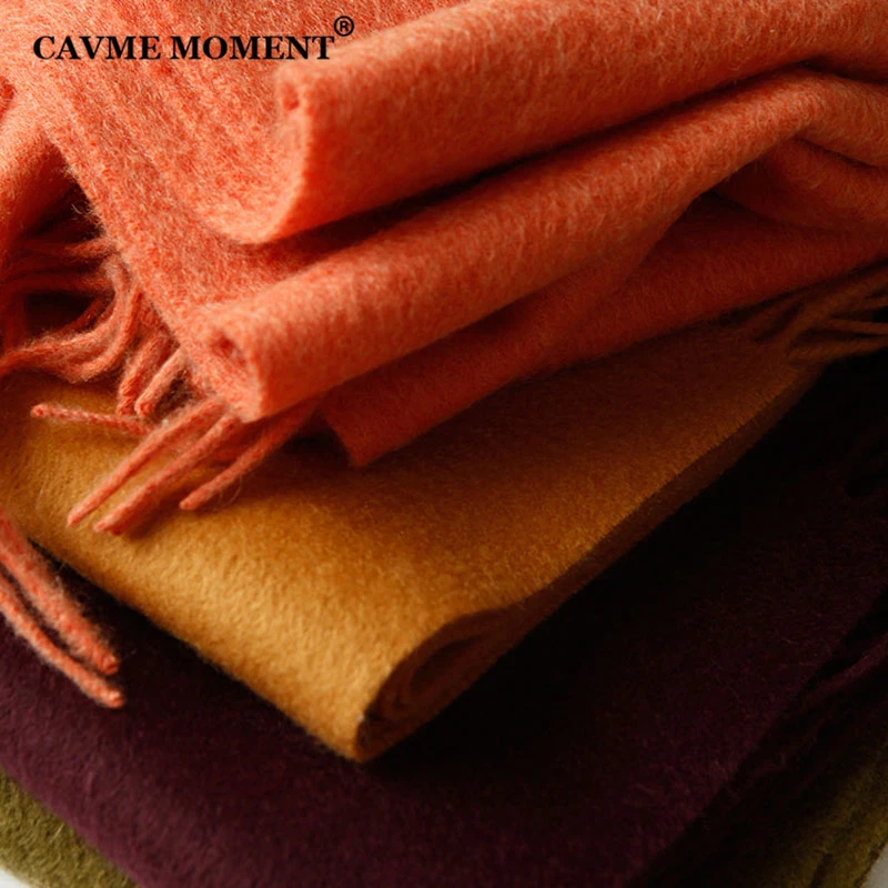 CAVME Pure Cashmere Scarf for Women Men's Long Scarves 100% Cashmere Winter Wraps CUSTOM Letters 40*200cm 200g