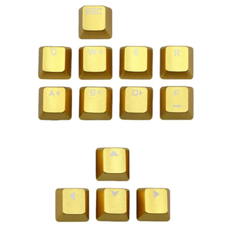 

13PCS Keys Metallic Aluminum Alloy Keycaps for Mechanical Switch Keyboards