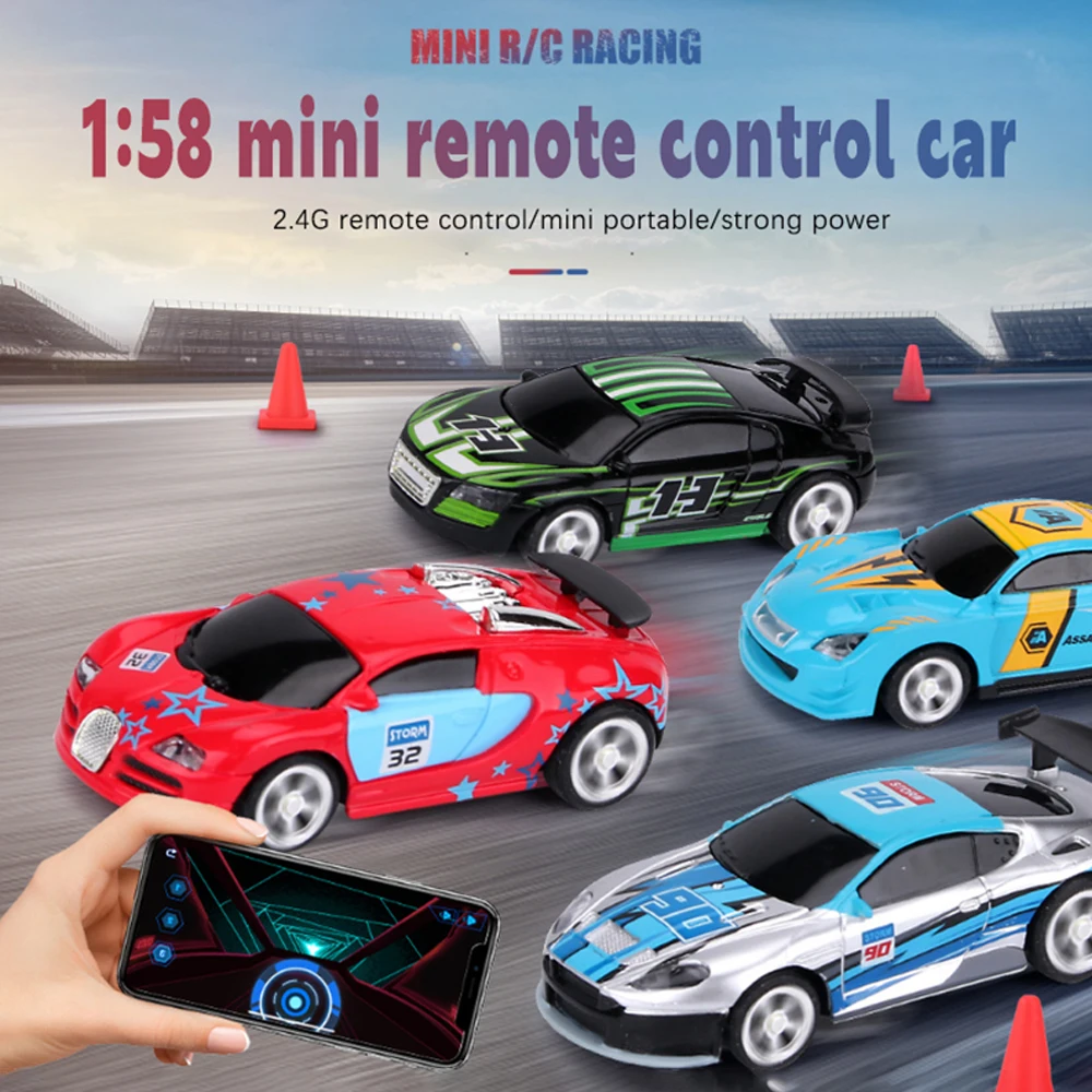 1:58 New Remote Controlled Car Toys Mini Can RC Drift Car APP Control Electric Car Toys for Boy Radio Controlled Car Kids Gift