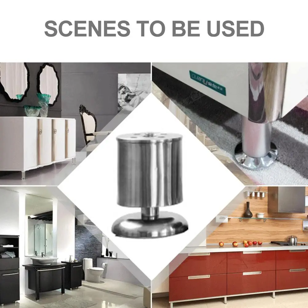 

Reusable Furniture Legs Stainless Steel Safe Table Bed Sofa Level Feet kitchen Cabinet Furniture Legs For Home Office