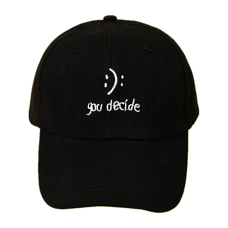 

2021 letter you decide embroidery cotton Casquette Baseball Cap Adjustable Snapback Hats for men and women 99