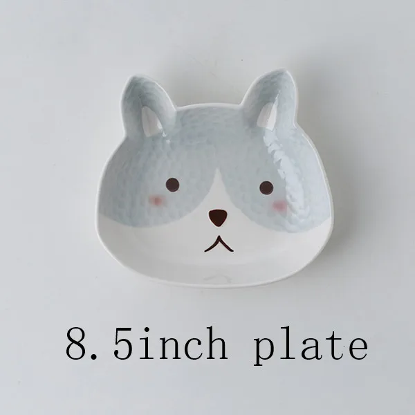 8.5 inch plate HOMIE 8,5 дюймовая тарелка для детей с милым рисунком из мультфильма 4,5/5,5 дюймов, миска со Свинкой, миска для кормления ребенка, обеденный ланч, контейнер для еды, ланч - Цвет: 8.5 inch plate