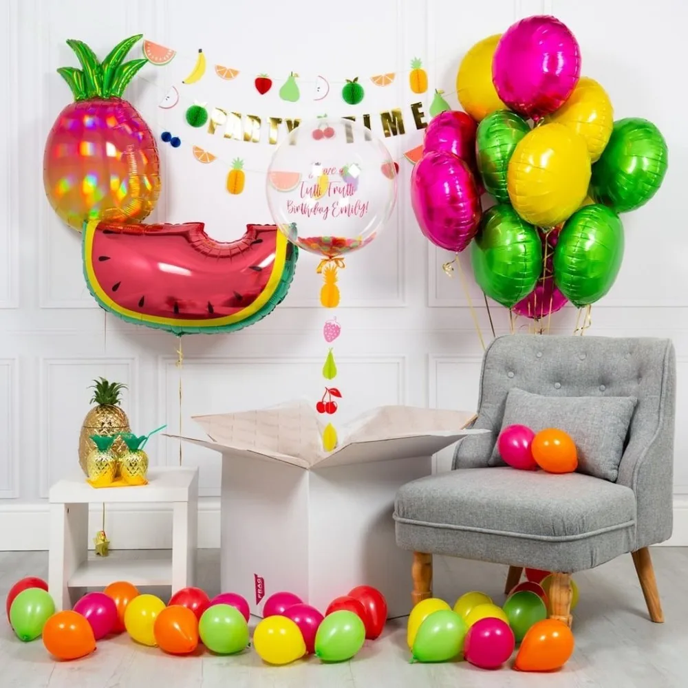 1 Набор фруктов тема вечерние предметы декора одноразовая посуда баннер