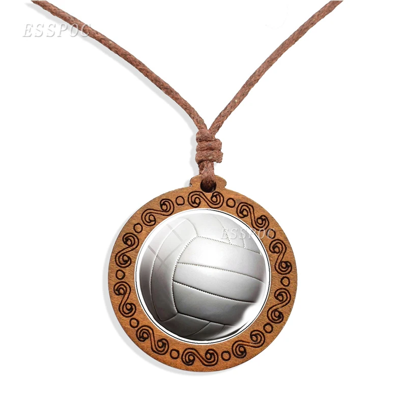 2020 Горячая продажа деревянное ожерелье изысканные ювелирные изделия Мода Футбол
