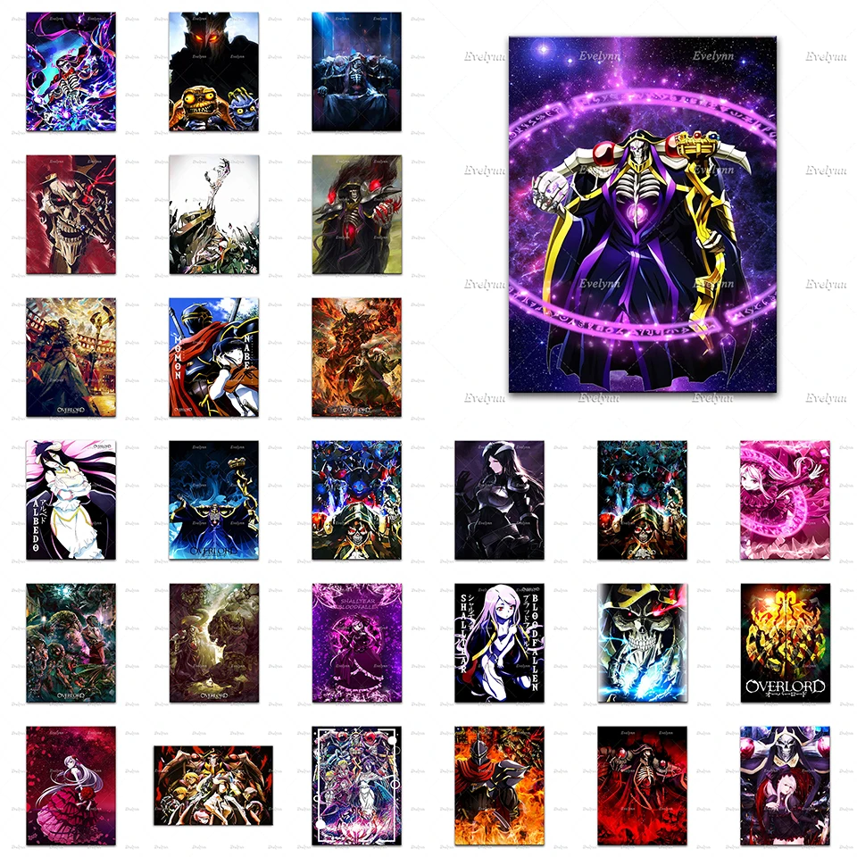 Аниме постеры Overlord японская мультяшная живопись современный декор для гостиной