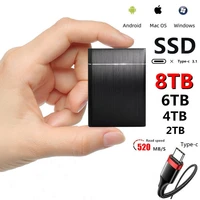 high speed 8tb 6tb 4tb 2tb ssd external hard drive ssd type c mobile external solid state drives for laptops desktop