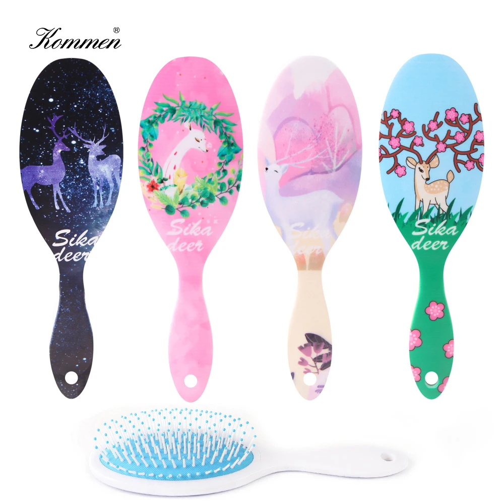 Расческа с мультяшными кошками и искусственными волосами массажная подушка