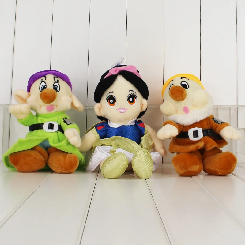 8 шт./лот плюшевые игрушки принцессы в стиле сказок Белоснежка и семь гномов