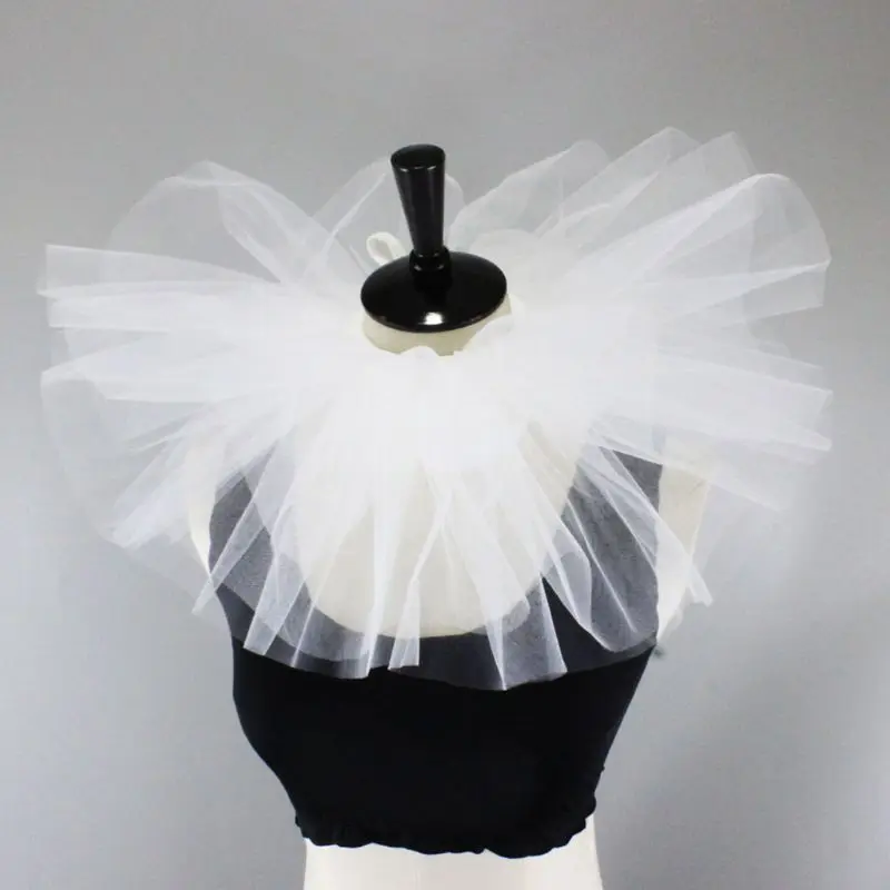 Женский винтажный костюм клоуна съемный фатиновый воротник с оборками для