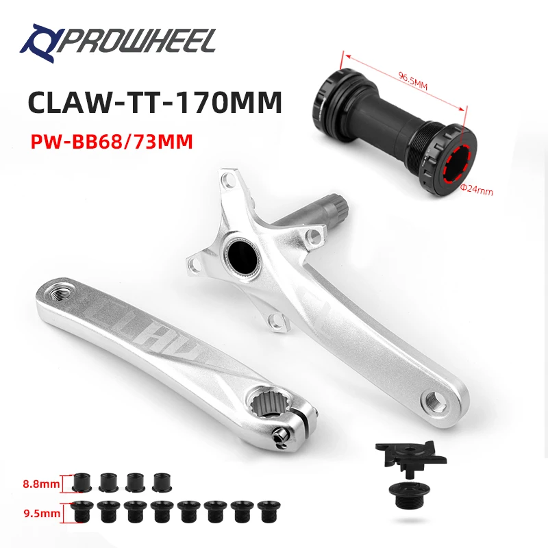 Кривошип PROWHEEL 104BCD для горного велосипеда 170 мм 175 и нижний кронштейн кривошипы