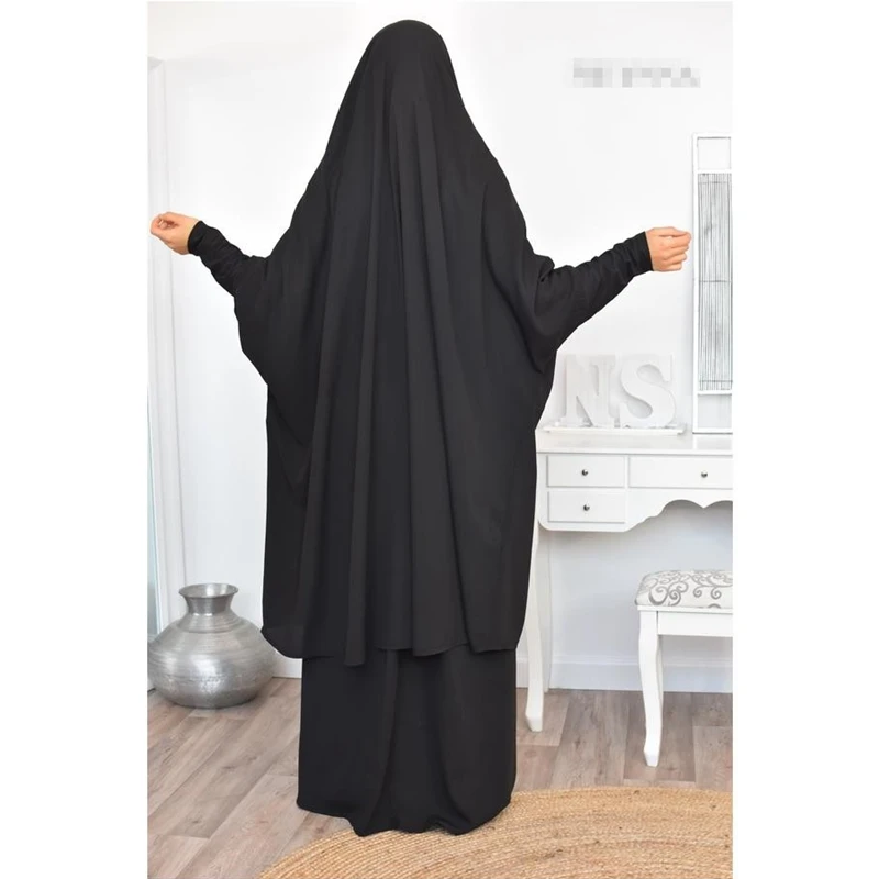 Мусульманское платье-хиджаб с капюшоном для женщин из двух частей молитвенная