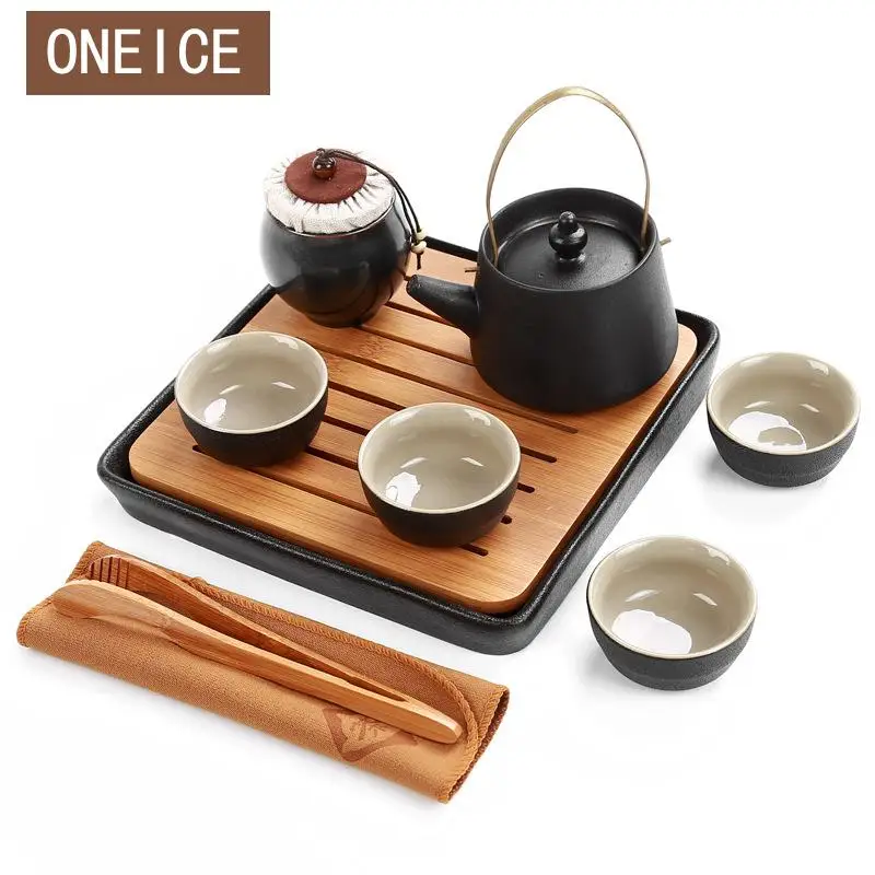 Китайский дорожный чайный набор керамический портативный горшок фарфоровый