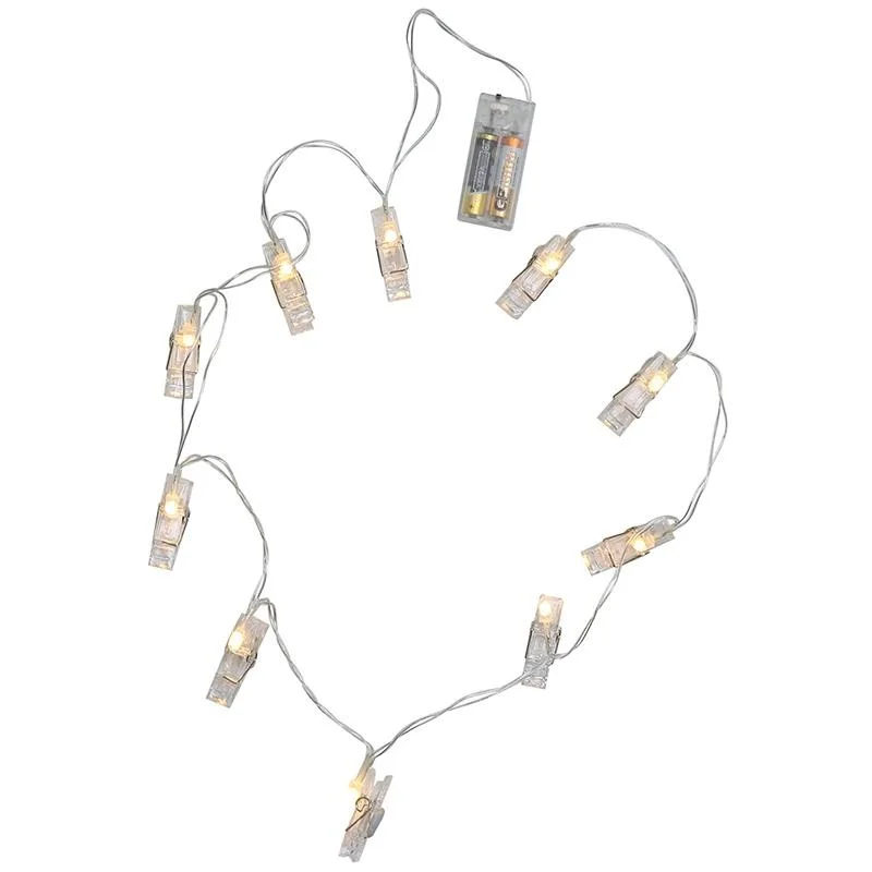 1 м 10 светодиодный фотозажим на батарейках гирлянды для подвешивания картин