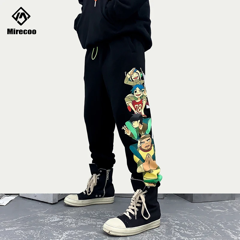 Женские байкерские Брюки-джоггеры Harajuku мужские тренировочные брюки в стиле