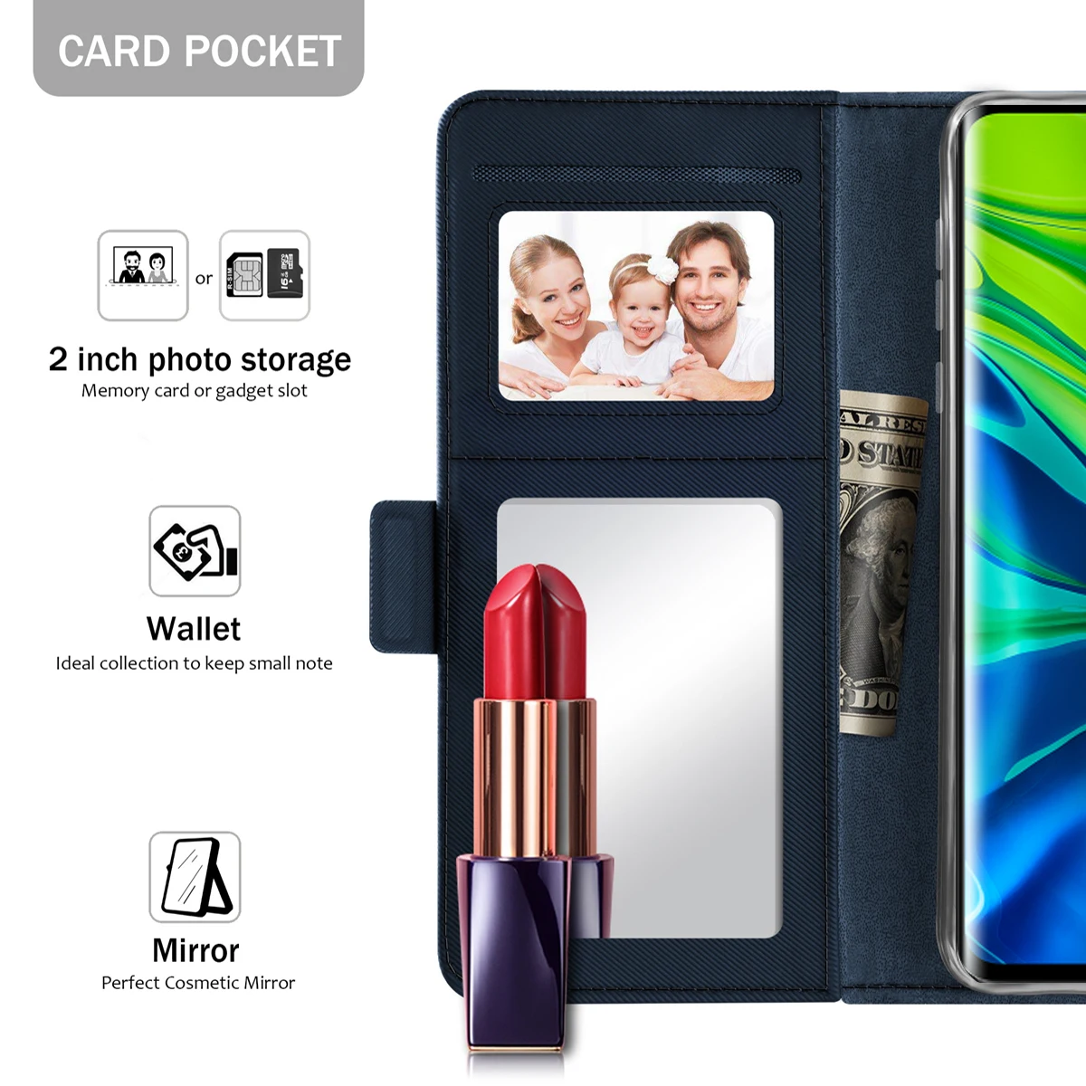 Чехол для Xiaomi Mi CC9 Pro откидной Магнитный чехол бумажник из искусственной кожи с