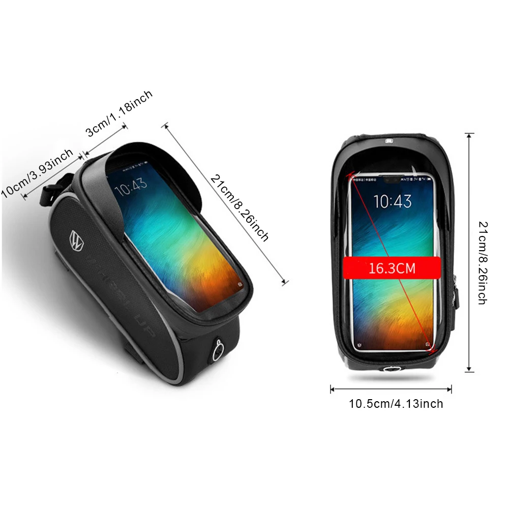 

Rainproof Bicycle Bag Frame Front Top Tube Cycling Bag Reflective 6.5in Phone Case Touchscreen Bag MTB Bike Accessories