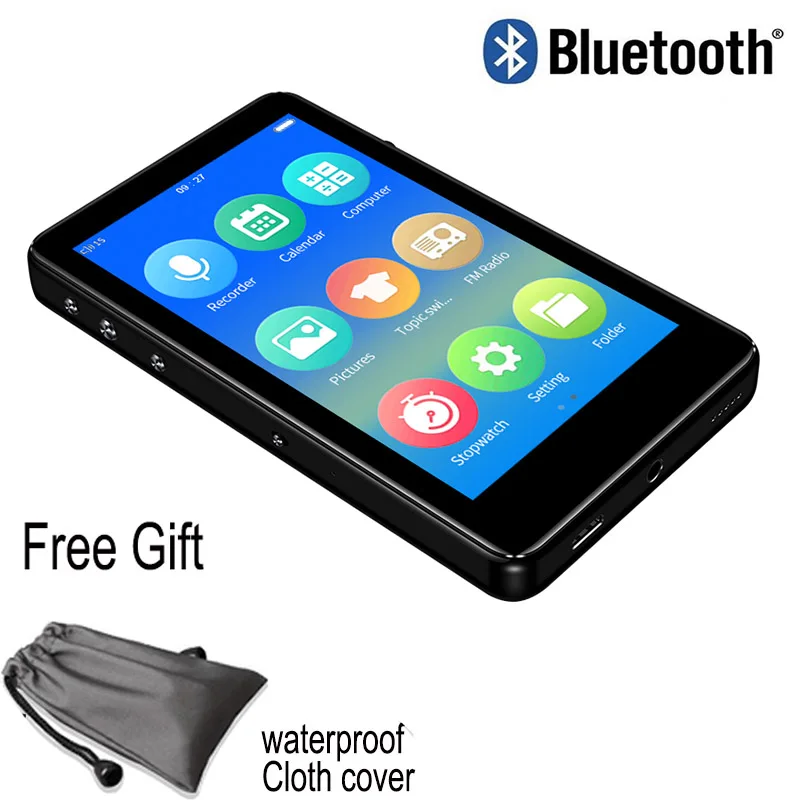 Mp4 плеер с Bluetooth 5 0 Полноэкранный сенсорный экран 3 дюйма встроенный динамик