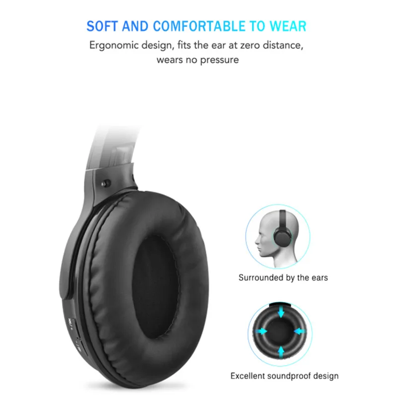 Беспроводные Bluetooth Игровые наушники Поддержка SD FM карты радио для планшета ТВ