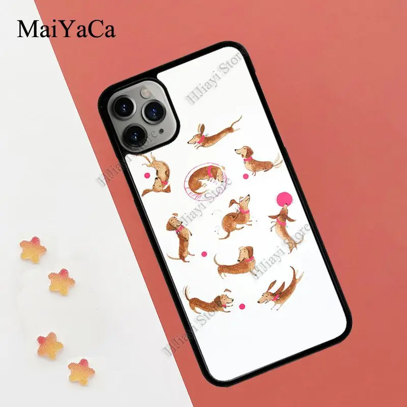 Чехол MaiYaCa с рисунком таксы для iPhone 12 Pro Max mini 11 XS X XR SE 2020 6S 7 8 Plus | Мобильные телефоны